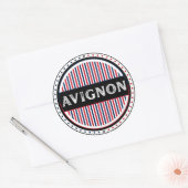 Avignon City Pride Emblem – French Identity Ronde Sticker (Envelop)