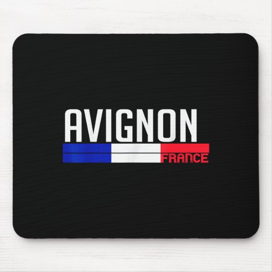 Avignon France Flag Travel Souvenir For Locals And Muismat (Voorkant)