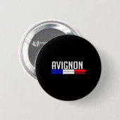 Avignon France Flag Travel Souvenir For Locals And Ronde Button 5,7 Cm (Voorkant /achterkant)
