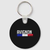 Avignon France Flag Travel Souvenir For Locals And Sleutelhanger (Voorkant)