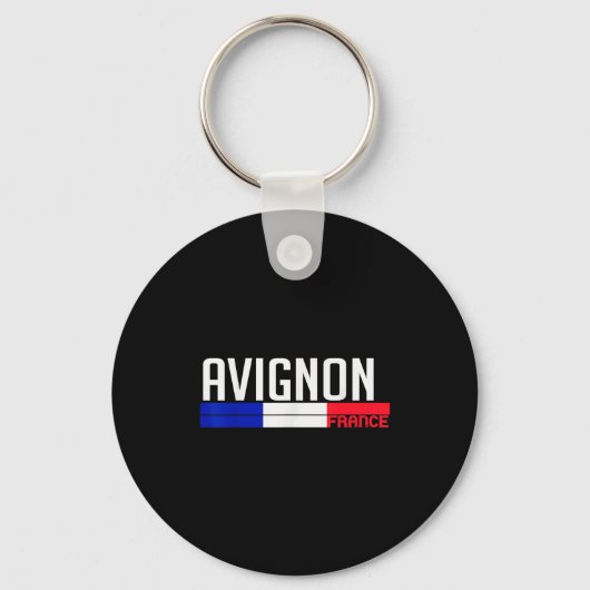 Avignon France Flag Travel Souvenir For Locals And Sleutelhanger (Voorkant)