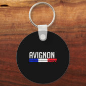 Avignon France Flag Travel Souvenir For Locals And Sleutelhanger (Voorkant)