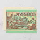 Avignon France Illustratie Briefkaart (Voorkant / Achterkant)
