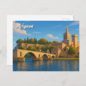 Avignon France Palais des Papes Briefkaart (Voorkant / Achterkant)