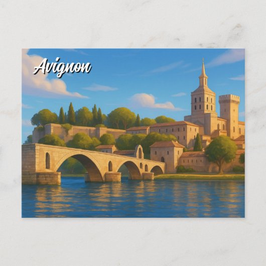 Avignon France Palais des Papes Briefkaart (Voorkant)