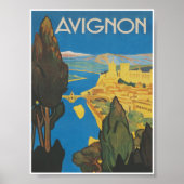 Avignon France Vintage Poster (Voorkant)