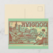 Avignon Frankrijk Illustratie Ansichtkaart Briefkaart (Voorkant / Achterkant)