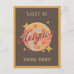 Avignon Frankrijk salut Retro bruin Briefkaart