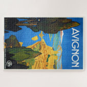 Avignon, Frankrijk, Vintage Travel Poster Legpuzzel (Horizontaal)