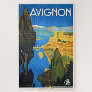Avignon, Frankrijk, Vintage Travel Poster Legpuzzel