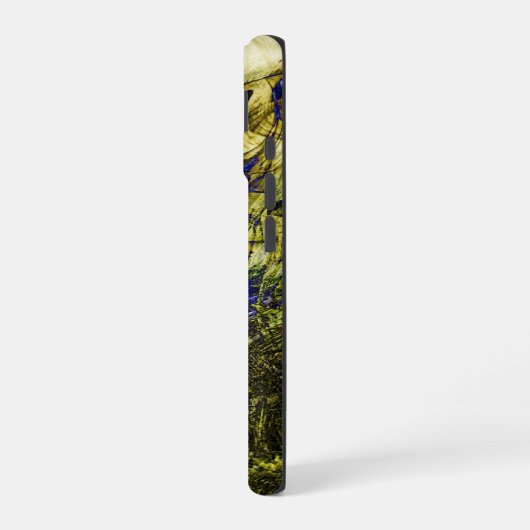 Avignon Olijfgroen Abstract iPhone 16 Hoesje (Linkerkant)