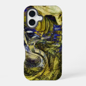 Avignon Olijfgroen Abstract iPhone 16 Hoesje (Achterkant)