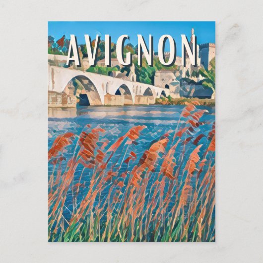 Avignon Photo Vintage Briefkaart (Voorkant)