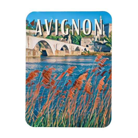 Avignon Photo Vintage Magneet (Verticaal)