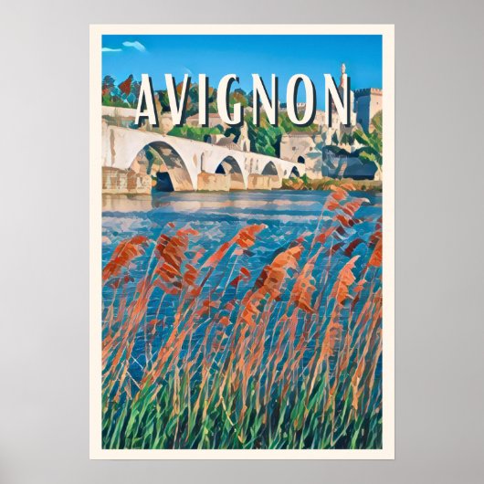 Avignon Photo Vintage Poster (Voorkant)