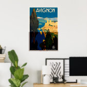 Avignon Provence Frankrijk Vintage Reisposter Poster (Thuiskantoor)