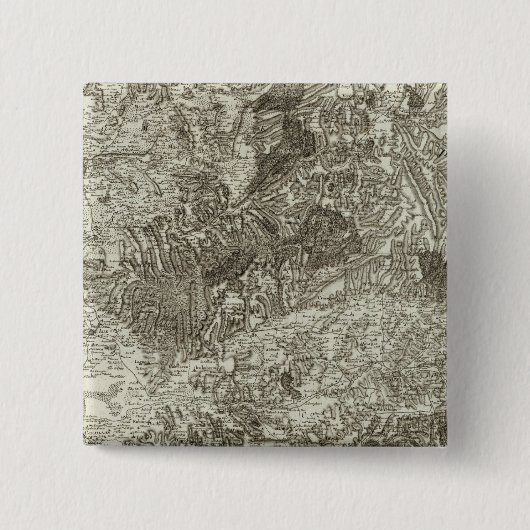 Avignon, Sinaasappel Vierkante Button 5,1 Cm (Voorkant)