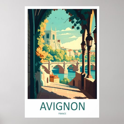 Avignon Vintage Reisposter Ski Nationaal Park Poster (Voorkant)