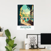 Avignon Vintage Reisposter Ski Nationaal Park Poster (Thuiskantoor)