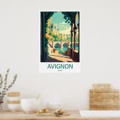 Avignon Vintage Reisposter Ski Nationaal Park Poster (Keuken)