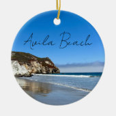 Avila Beach California Ocean Photography Kerstmis Keramisch Ornament (Voorkant)