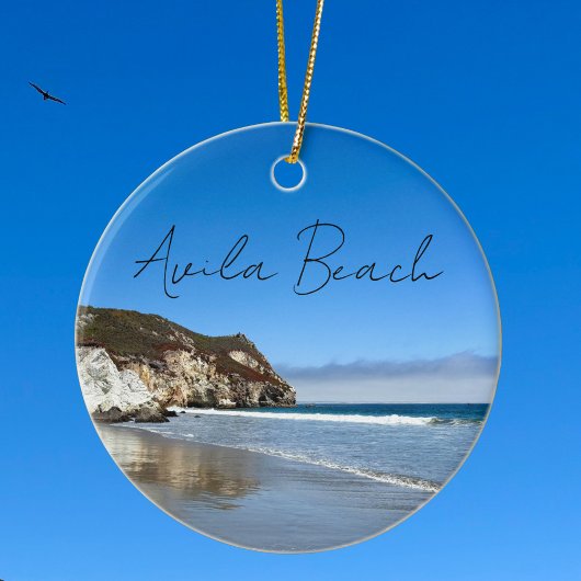 Avila Beach California Ocean Photography Kerstmis Keramisch Ornament