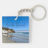Avila Beach California Ocean Photography Souvenir Sleutelhanger (Achterkant)