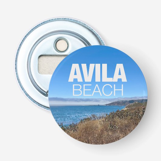Avila Beach California Overlook Photography Button Flesopener (Voorkant)