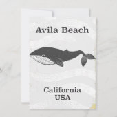 Avila Beach California Travel poster Kaart (Achterkant)