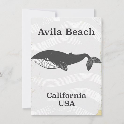 Avila Beach California Travel poster Kaart (Achterkant)