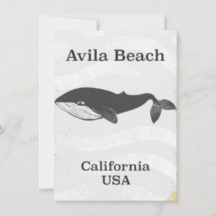 Avila Beach California Travel poster Kaart