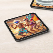 AVILA BEACH ZONSONDERGANG SENIOREN. Set van 6. Bier Onderzetter (Linkerzijde)