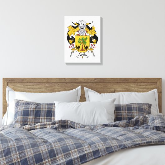 Avila Family Crest Canvas Afdruk (Insitu (Slaapkamer))