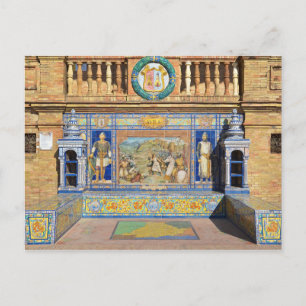 Avila, Plaza de Espana, Briefkaart Sevilla