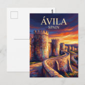 Ávila - Stadsmuren Spanje Briefkaart (Voorkant / Achterkant)