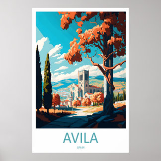 Avila Vintage Reisposter Ski Nationaal Park Poster