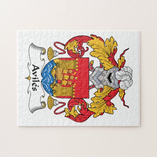 Aviles Family Crest Legpuzzel (Horizontaal)