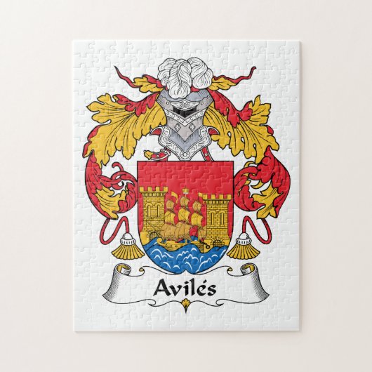 Aviles Family Crest Legpuzzel (Verticaal)
