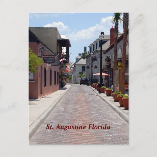 Aviles street St. Augustine, Florida Briefkaart (Voorkant)