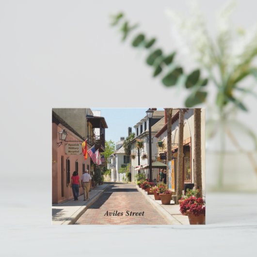Aviles street St. Augustine, Florida Briefkaart (Staand voorkant)