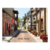 Aviles street St. Augustine, Florida Foto Afdruk (Voorkant)