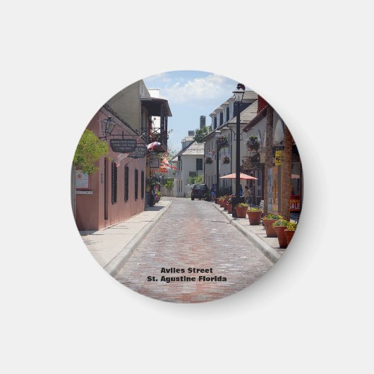 Aviles street St. Augustine Florida Magneet (Voorkant)