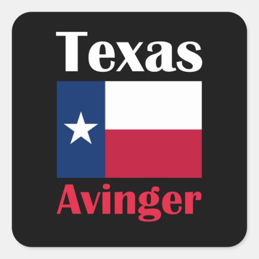 Avinger TX Vierkante Sticker (Voorkant)