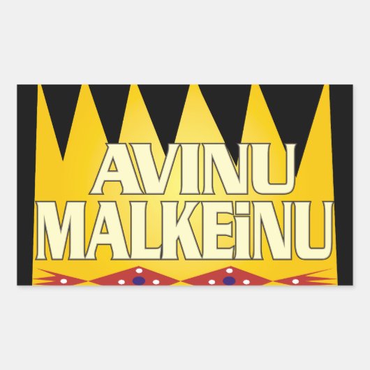 Avinu Malkeinu Rechthoekige Sticker (Voorkant)