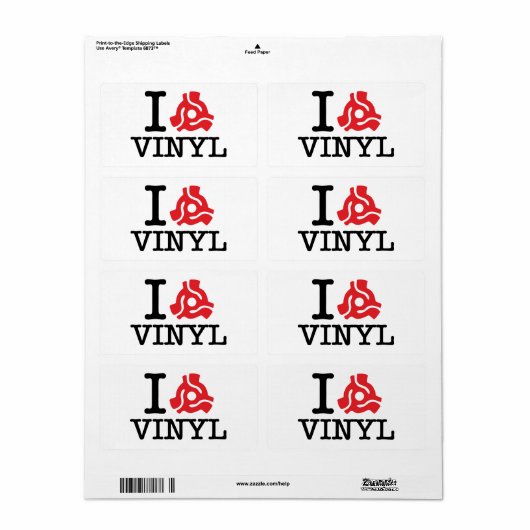 Avinyl adapter I 45 Etiket (Full Sheet)