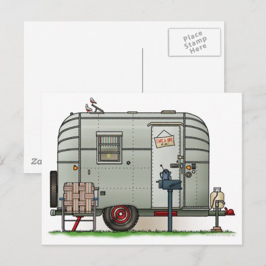 Avion Camper Trailer Briefkaart (Voorkant / Achterkant)