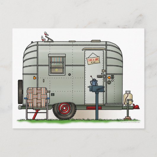 Avion Camper Trailer Briefkaart (Voorkant)