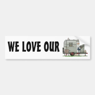 Avion Camper Trailer Bumpersticker