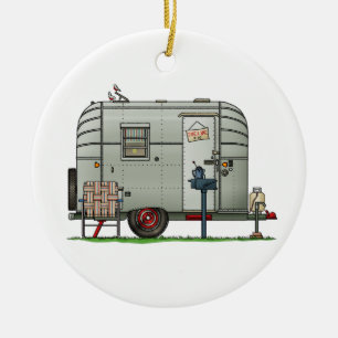 Avion Camper Trailer HSH Keramisch Ornament