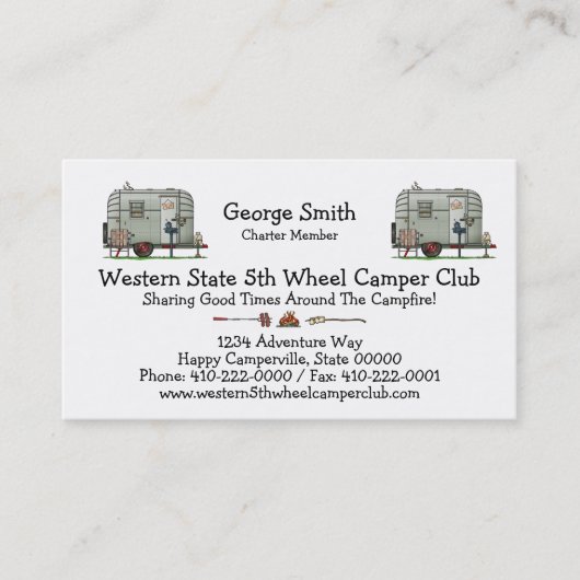 Avion Camper Trailer HSH Visitekaartje (Voorkant)